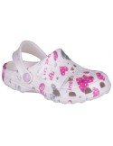 Dětské sandály COQUI LITTLE FROG bílé se srdíčky