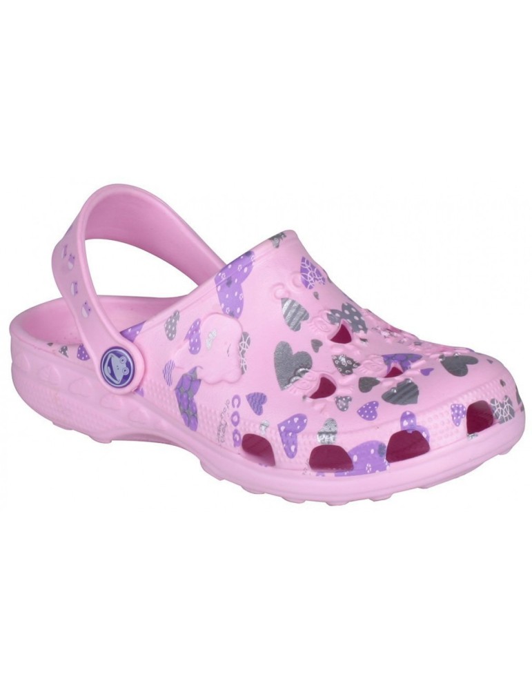 Detské sandále COQUI LITTLE FROG RUŽOVÉ SO SRDIEČKAMI