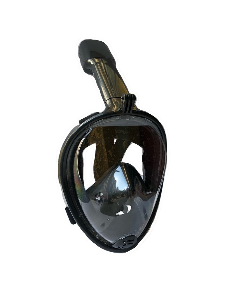Celotvárová maska na šnorchlovanie pre dospelých - Čierna