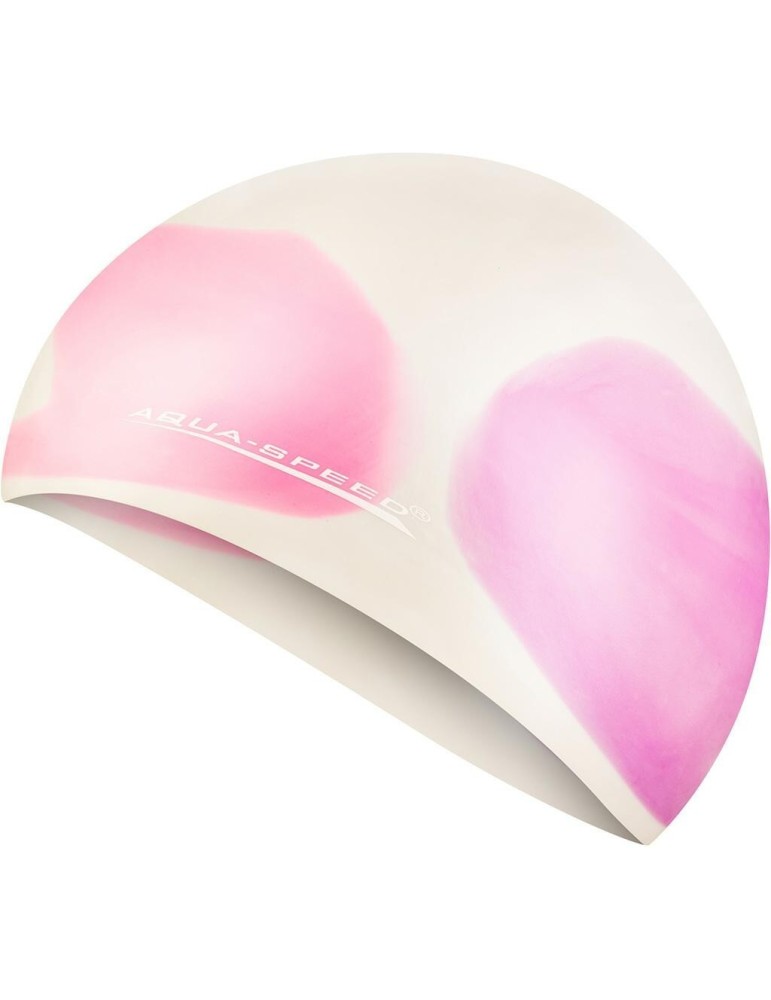 Plavecká čepice BUNT - barva 37, růžovo-bílá