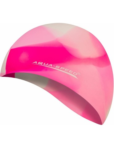 Plavecká čepice BUNT - barva 95, tm.růžová/růžová-bílá