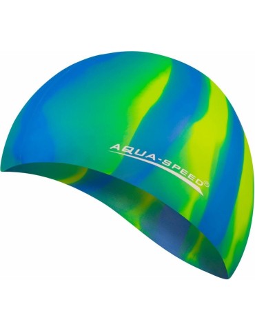 Plavecká čepice BUNT - barva 58, modro-zeleno-žlutá