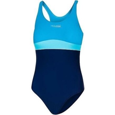 Dívčí jednodílné plavky AQUA SPEED EMILY – 42 modrá a námořnická modrá