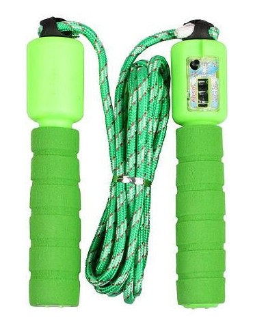 JR 34 švihadlo s počítadlem, nastavitelná délka zelená varianta 25268