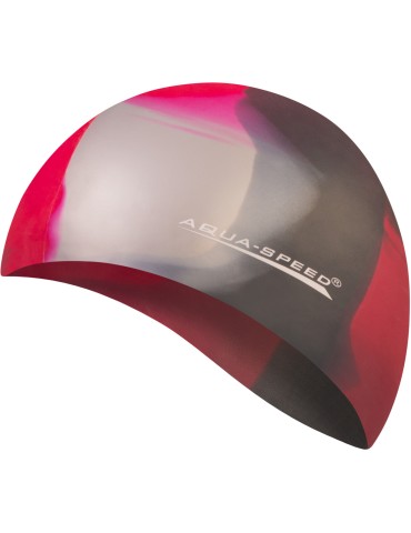 Plavecká čepice BUNT - barva 98, černá-bílá-červená