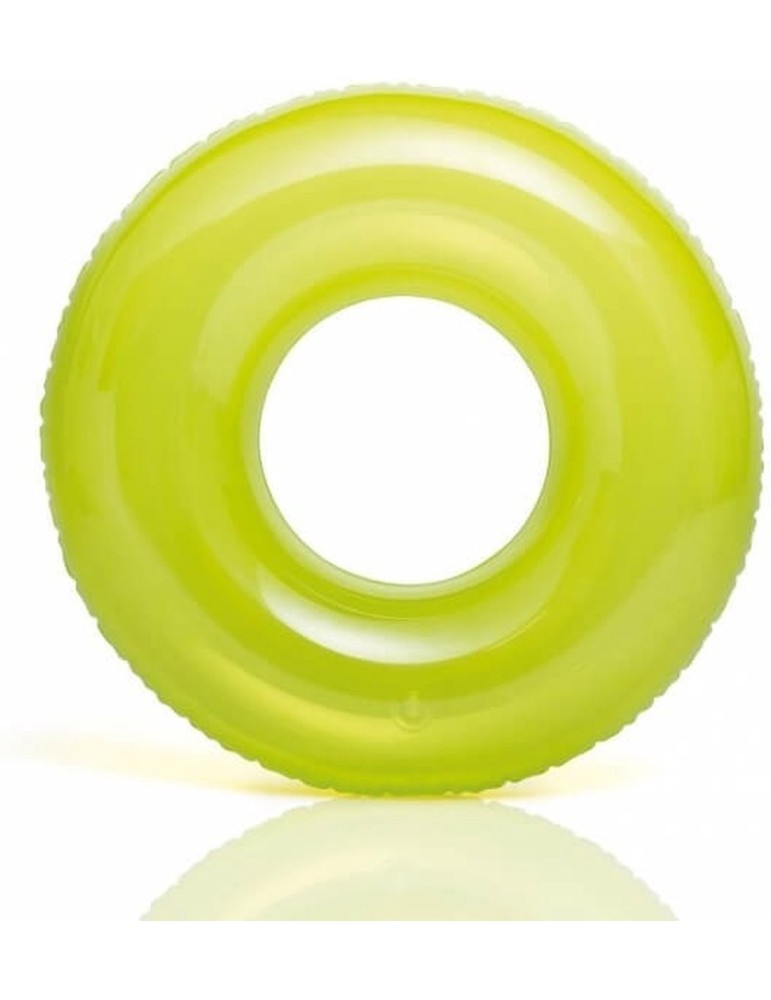 Velký nafukovací kruh transparent - zelená 76 cm