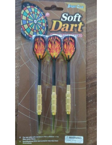 Šipky s plastovým hrotem s motivem plamenů