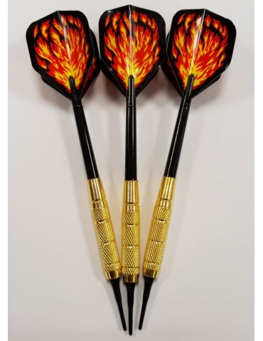 Šipky s plastovým hrotem s motivem plamenů