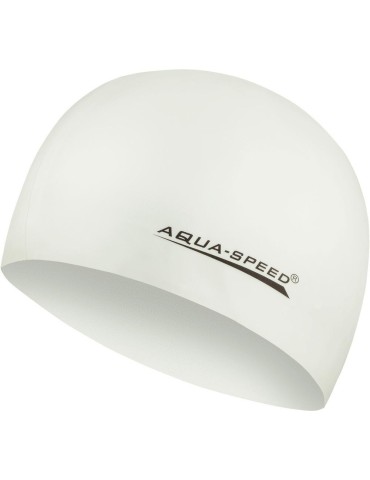 Plavecká čiapka MEGA biela