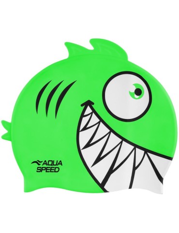 Dětská plavecká čepice PIRANA, zelená