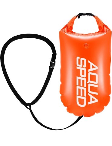 Plavecká bojka a suchý vak Aquaspeed 17l - oranžová