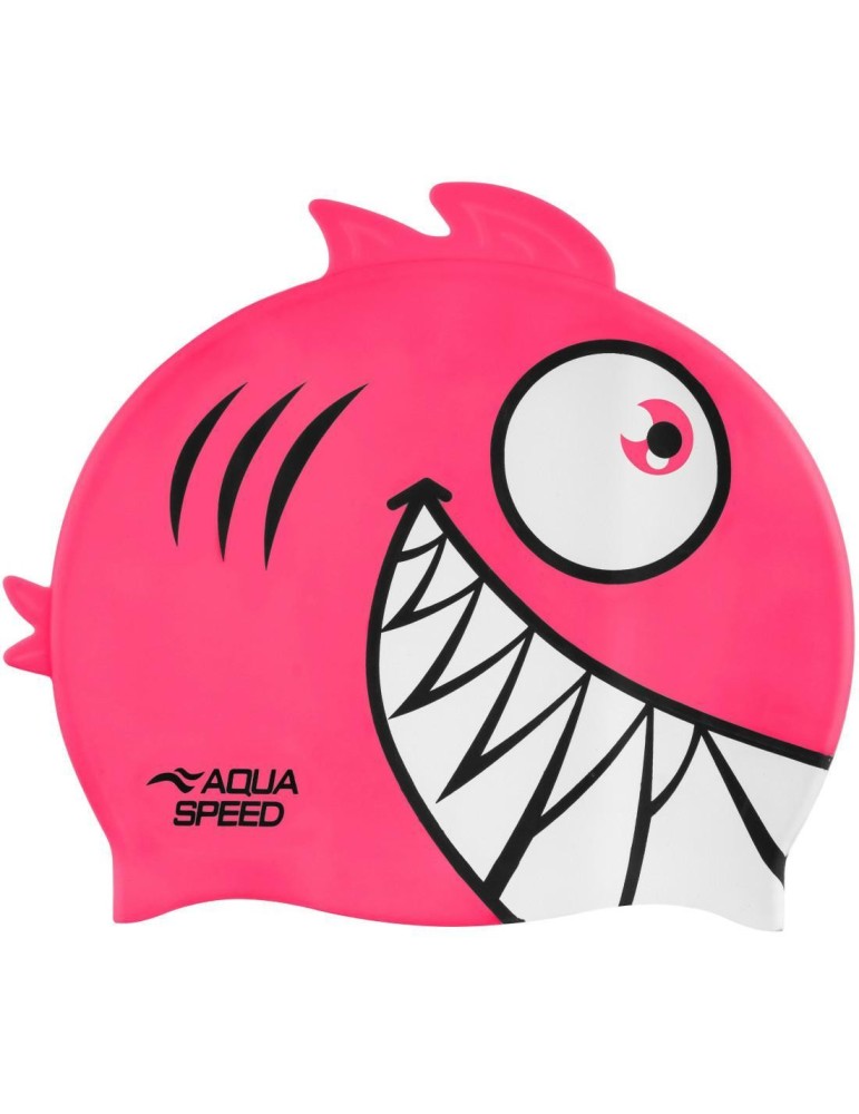 Dětská plavecká čepice PIRANA, růžová