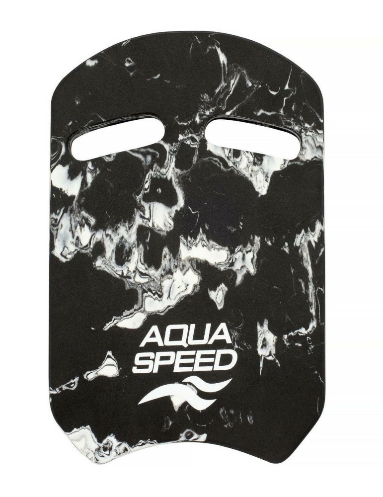 Plavecká deska UNI SWIRL – 43 cm, černobílá, AQUASPEED