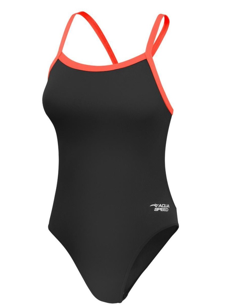 Dámské sportovní plavky AQUA SPEED ANA 16 – černo-oranžová