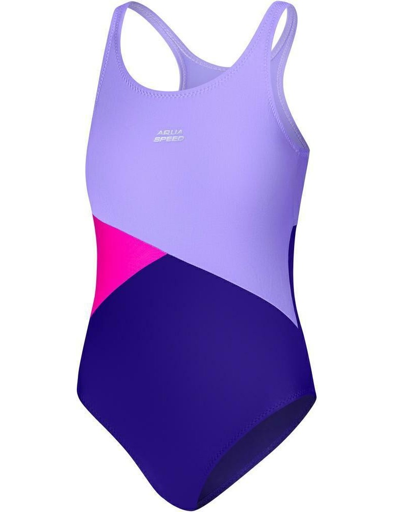 Dievčenské plavky AQUA SPEED POLA – 48 fialovo-ružová