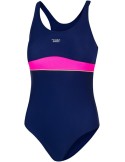 Dívčí jednodílné plavky AQUA SPEED EMILY – 47 námořnická modrá a růžová