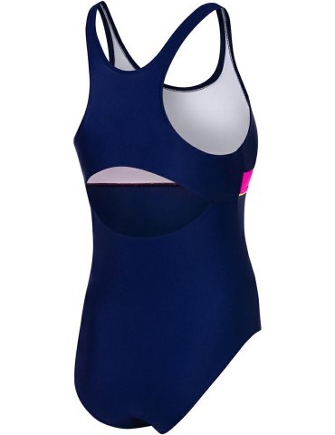 Dívčí jednodílné plavky AQUA SPEED EMILY – 47 námořnická modrá a růžová