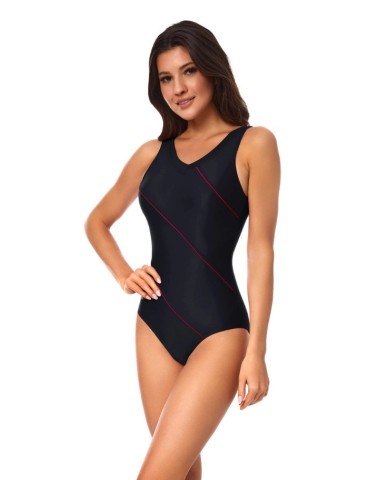 SOPHIE Dámské jednodílné plavky Aqua-Speed – černo-červená