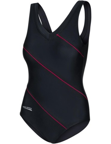 SOPHIE Dámské jednodílné plavky Aqua-Speed – černo-červená